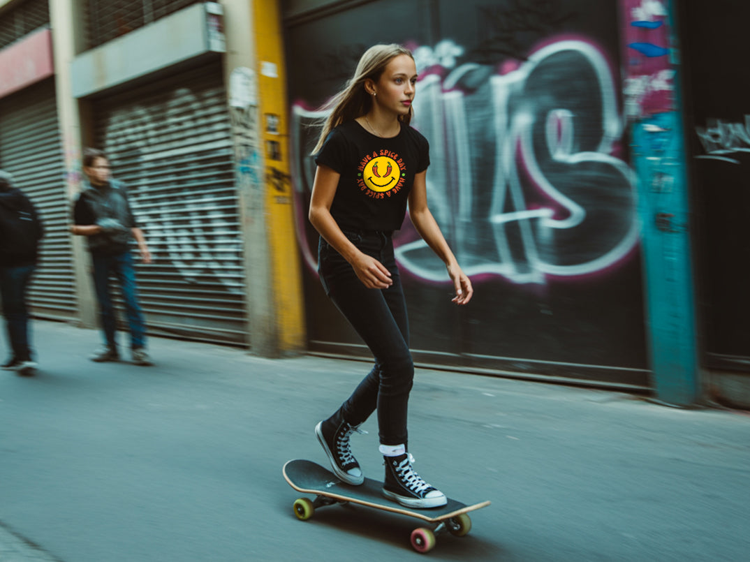 Girl in skateboard